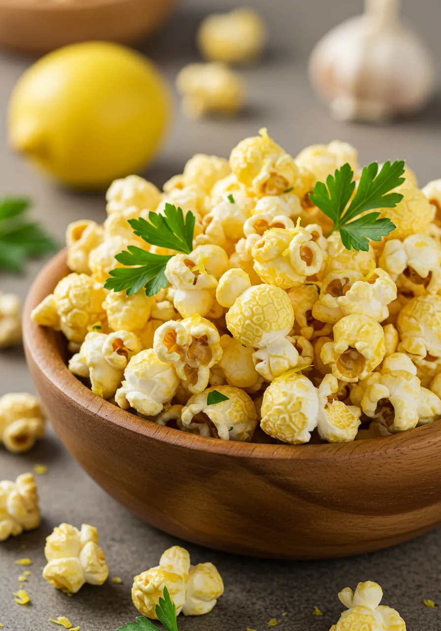 Lemon Garlic Popcorn - tertiary view